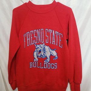 Vintage Fresno State Bulldogs Sweatshirt Retro Logo Soffe Sweats Adult Small